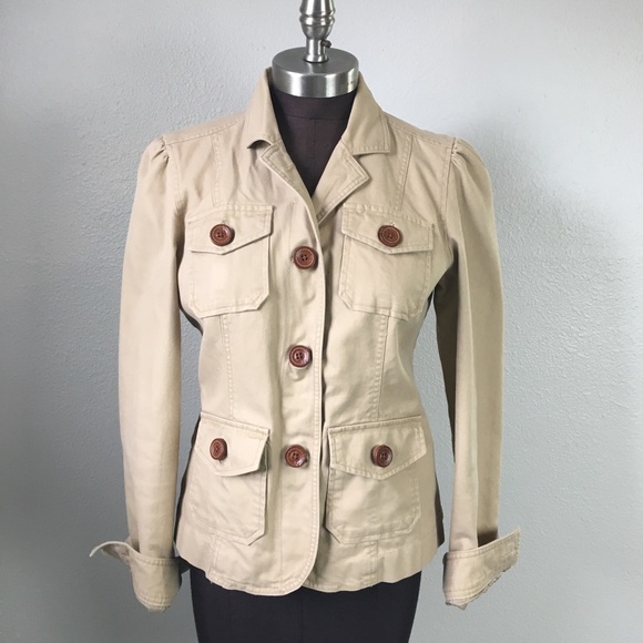 GAP Jackets & Blazers - GAP Women’s Khaki Tan Button Jacket 8